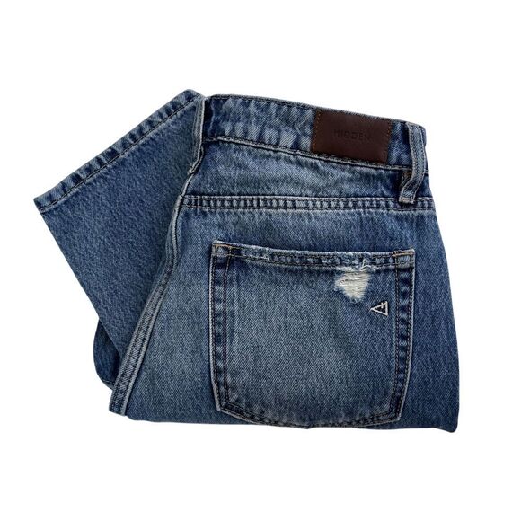 Hidden‎ Womens Straight Leg Ripped Blue Denim Jeans, Hidden Distressed Jeans 557 - Picture 1 of 10